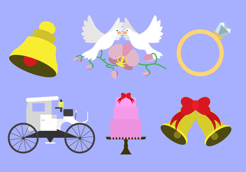 Vector Elements of Wedding Day - vector gratuit #345339